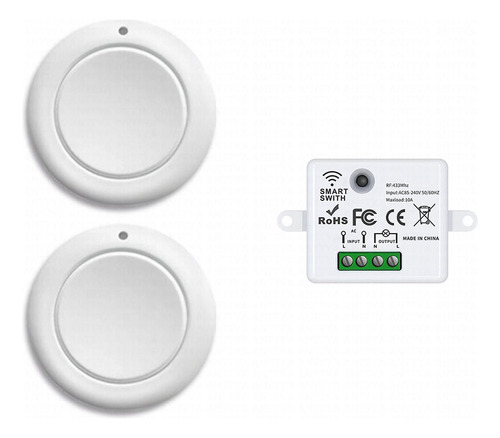2pcs Smart Switch Interruptor De Luz Lámpara Control Remoto