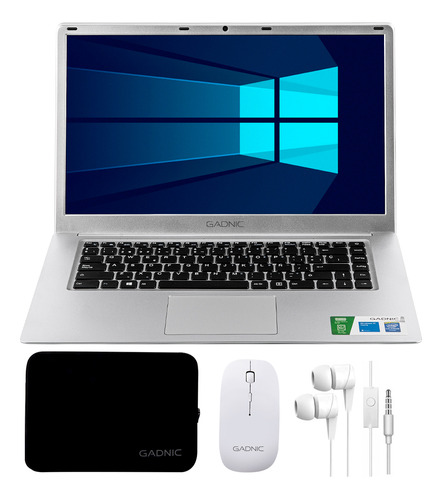 Notebook Gadnic 15,6 Intel Windows 10 4gb 32gb + Funda + Mouse + Auricular