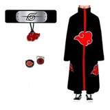 Kit Manto Akatsuki + Colar + Anel E Bandana