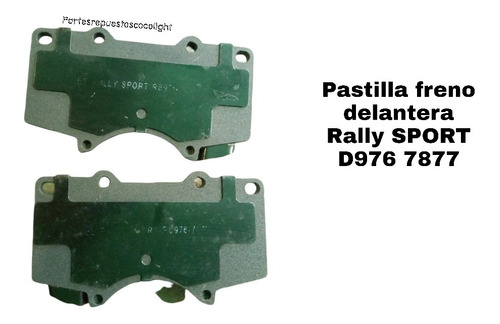 Pastilla De Freno Delanter Rally Sport Toyota Fj Cruiser Foto 2