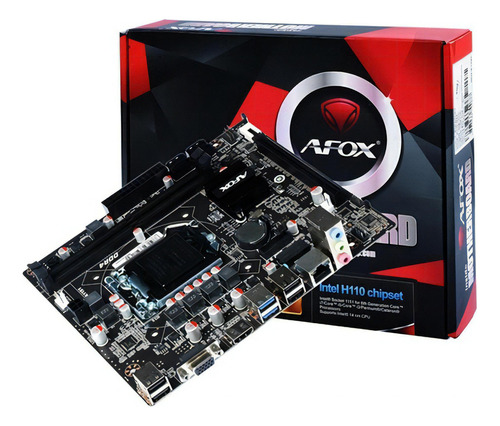 Placa Mãe Afox Ih110-ma4-v2 Intel 1151 Ddr4 Hdmi Vga Matx