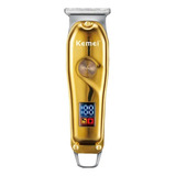 Terminadora Trimmer Metal Edition Profesional Kemei Km427 Color Dorado