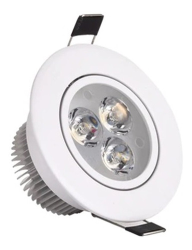 Spot Led 3w Branco Quente Dicroica Lampada Redondo Amarelado