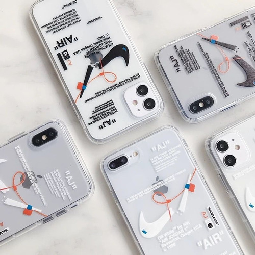 Funda Transparente Off White Para Modelos iPhone 