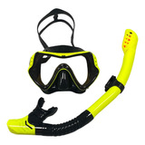 Conjunto Profissional Adulto Snorkeling Máscara Com Mergulho