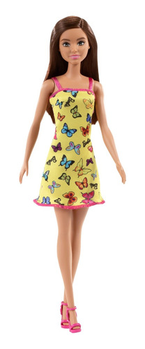 Muñeca Barbie Original Clasica Rubia Morocha Vestido Mattel