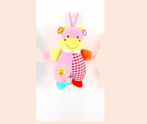 Cunero Peluche Musical Bebe Rosa Celeste Cuna Cochecito