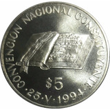 Moneda Argentina 5 Pesos Año 1994 Convencion Consituyente