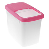 Cubo De Arroz Rosa De 10 Kg, Recipiente De Plástico Grueso S