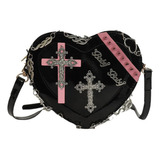 Bolso Harajuku Con Forma De Corazón Para Mujer, Gótico, Punk