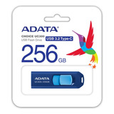 Memoria Usb Flash Adata Uc300 256gb Usb Tipo C Color Azul