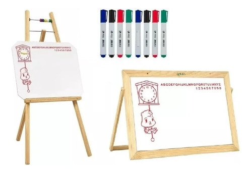 Lousa Quadro Branco Infantil Com Cavalete+ Canetas+ Apagador