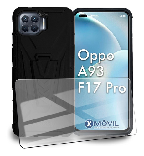 Funda P/ Oppo A93 / F17 Pro, Uso Rudo Clip + Cristal