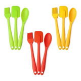 Set X3 Pincel Espatula Cuchara Silicona Reposteria Hot Sale 