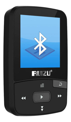 Mp3 Ruizu X50 Clip, 8gb, Tela 1.5, Bateria 30h - Preto