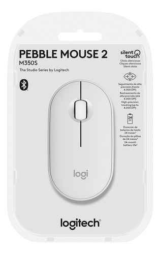 910-007047 Mouse Pebble 2 M350s Blanco