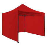 Toldo Plegable 3x3 Paredes Impermeable Araña Rojo