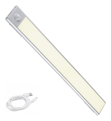 Luminária C/ Sensor Recarregável Para Guarda Roupas 60cm Cor Branco/neutro 5v