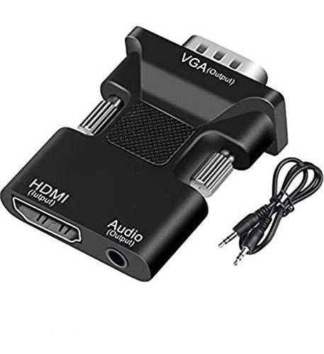 Adaptador/convertidor Hdmi A Vga, Fudigo 1080p Hdmi Hembra A