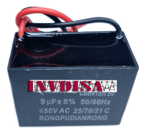 Capacitor 9uf 450vac Cbb61 Para Motor, Ventiladores