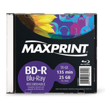 Bd-r Blu-ray Gravável 25gb 2x Maxprint