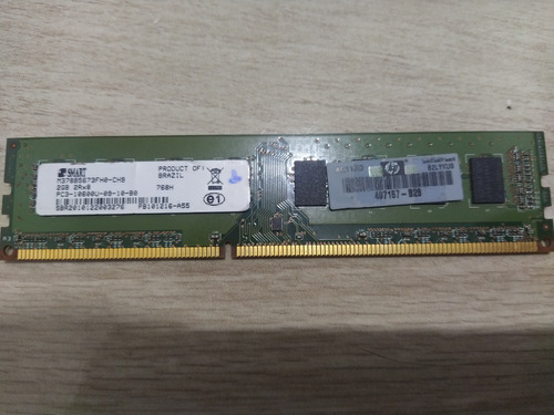 Memoria Smart Ddr3 2gb Desktop Pc3-10600 2rx8