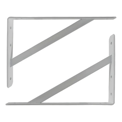 Soporte Mensula Travesaño Reforzada 200x300 Mm Blanco X Par | MercadoLibre