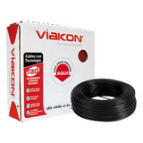 Caja 100 Mts Cable Eléctrico Viakon Blanco Cal 14 Cobre 100%