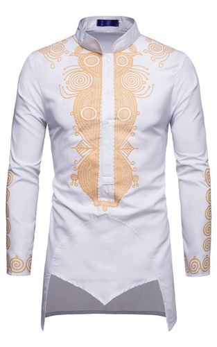 Terno Luxuoso De Camisa Dashiki Com Estampa Africana Homens