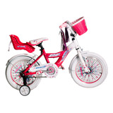 Bicicleta Raleigh Niña R16 4-6 Años Lilhon. En Color Blanco/rosa Tamaño Del Cuadro R - 16