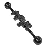 Piercing Industrial Mamba Negra Enroscada 14g 1 Pz