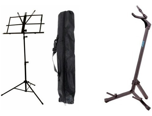 Kit Estante De Partitura + Suporte Violão G3s Ask 