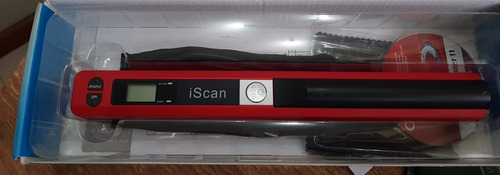 Scanner Portátil Iscan, 900 Dpi, A4, Vermelho, Pdf/jpg 32gb.