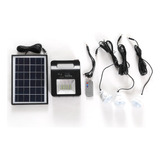 Kit Ilumina Solar Auxiliar 3 Focos Lampara, Panel 5w Bateria