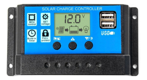 Cargador Controlador Carga Pwm Panel Solar 30a 12v24v W88c