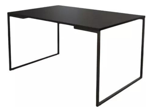 Mesa Escritório Industrial Espaçosa Preto/preto 150x60 