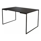 Mesa Escritório Industrial Espaçosa Preto/preto 150x60 