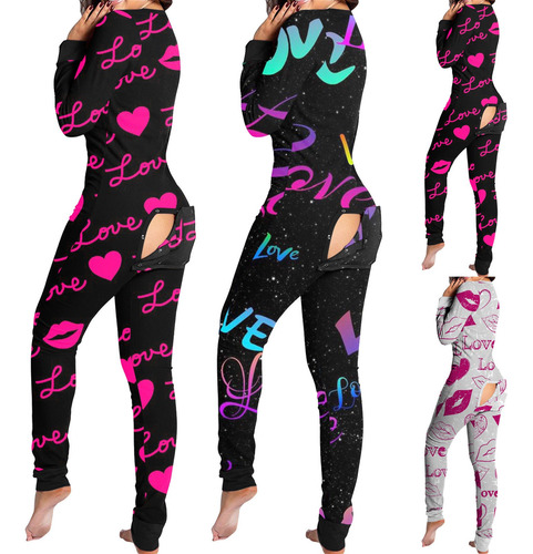 Las Mujeres Mono Mono Pijama Mameluco 4252