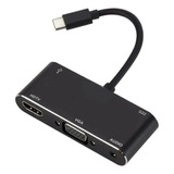 Adaptador Hub Mac Ultrabook Pc Tipo C 3.1 Hdmi, Vga P2