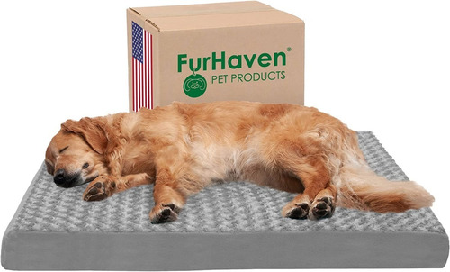 Furhaven Cama Ortopédica Para Perro ( Gris Sin Brazo)