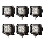 Kit 6 Faros Barra 6 Leds Auxiliar Cree Led Tractor