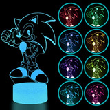Luz De Noche Sonic Para Niños Sonic Lámpara Led Noche Luces