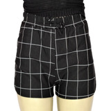 Shorts Feminino Estampado Shortinho Xadrez Com Bolso