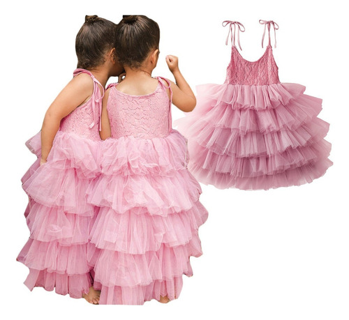 Vestido De Fiesta De Princesa Con Tutú De Tul For Niñas