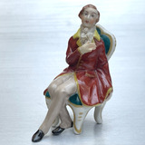 Figura Alemana En Porcelana Miniatura, Volkstedt Sitzendorf