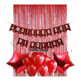 Banner ¿ Quieres Ser Mi Novia? + Cortina+ Globos Decoracion