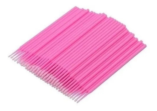 100 Pacotes Microbrush Lilás Ou Rosa P/ Cílios  - Atacado