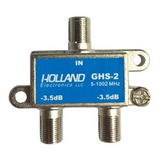 Derivador Splitter Holland Ghs-2 Coaxil Tv Conector 