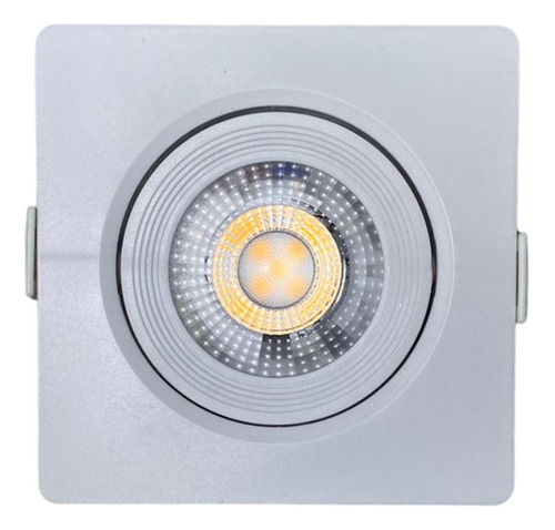 Spot Led 7w Quadrado Teto De Gesso Smd Luz Direcionável