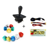 Kit Arcade-palanca Competencia+pulsadorled+ 10 Btn Led Sanwa